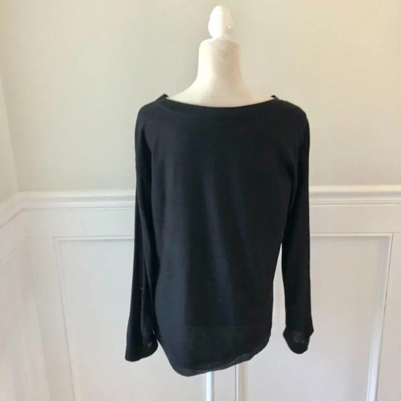 DKNY Silk Wool Mixed Material Sweater Petite - Picture 4 of 5